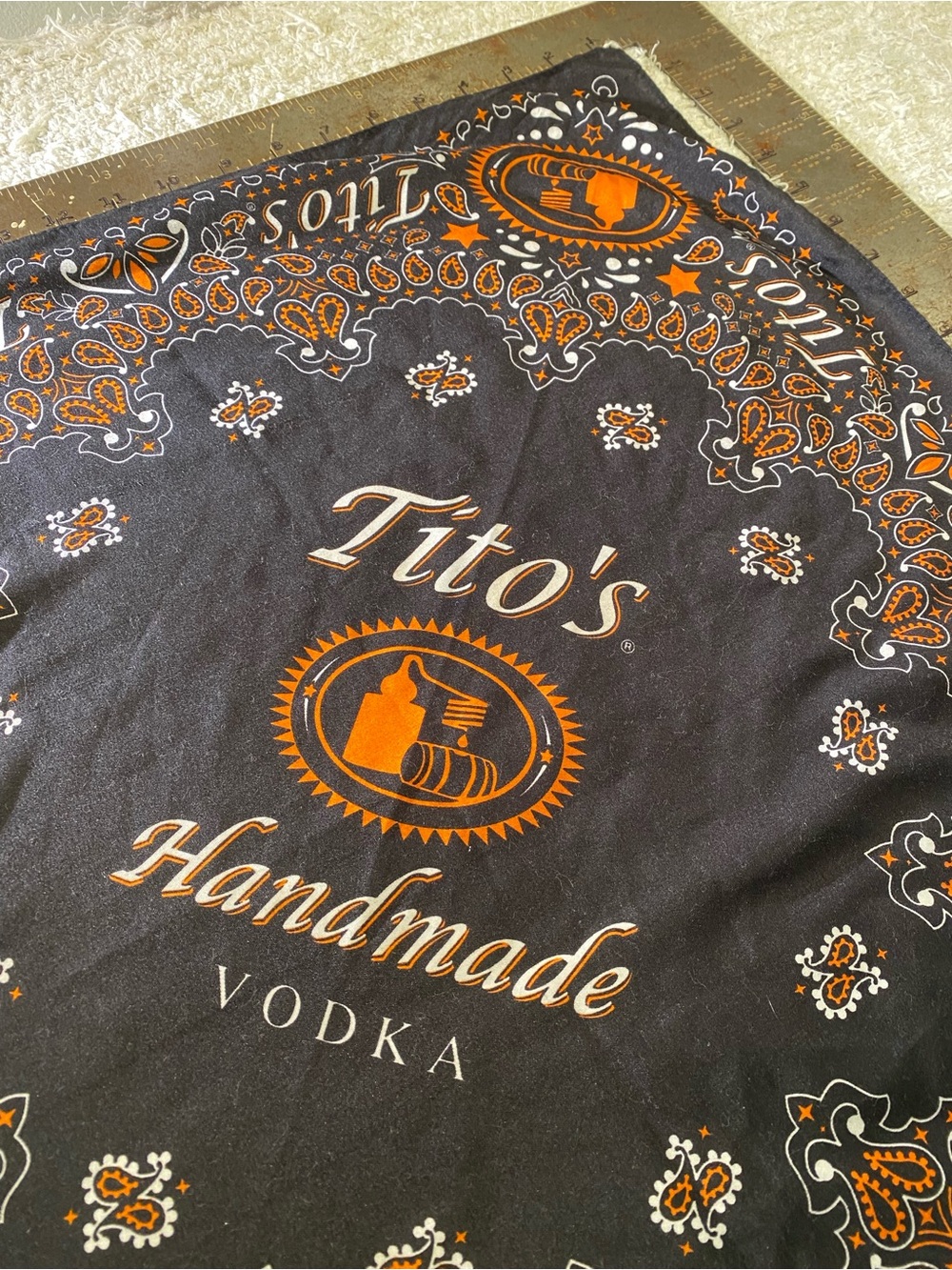 Titos Handmade Vodka Black & Orange Bandana